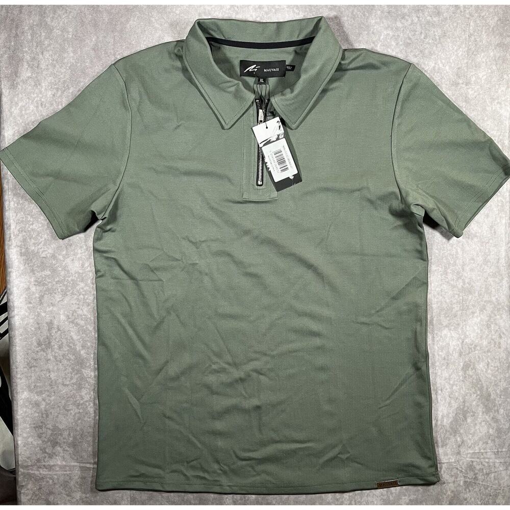 Mauvais Men’s Sage Green Polo Shirt Size XL NWT